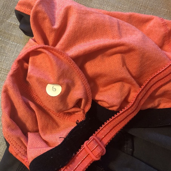 lululemon gray & coral cross back top 6 - Picture 4 of 6